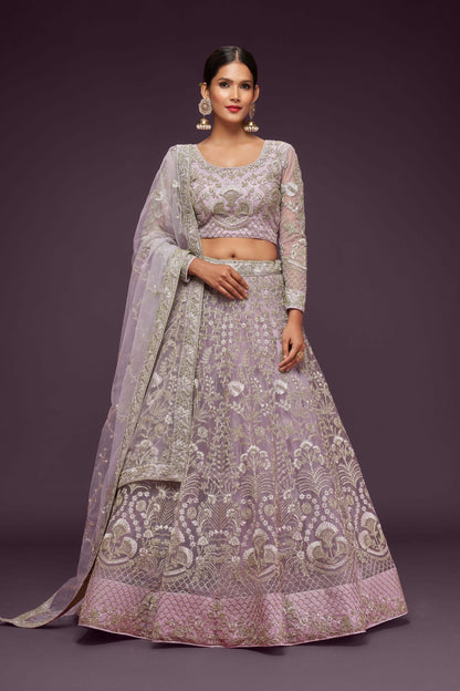 Soft Net Embroidery A Line Lehenga Choli