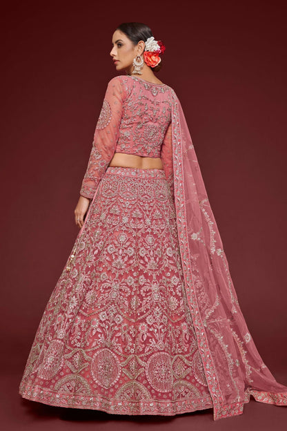 Soft Net Embroidery A Line Lehenga Choli