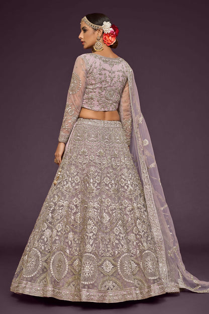 Soft Net Embroidery A Line Lehenga Choli