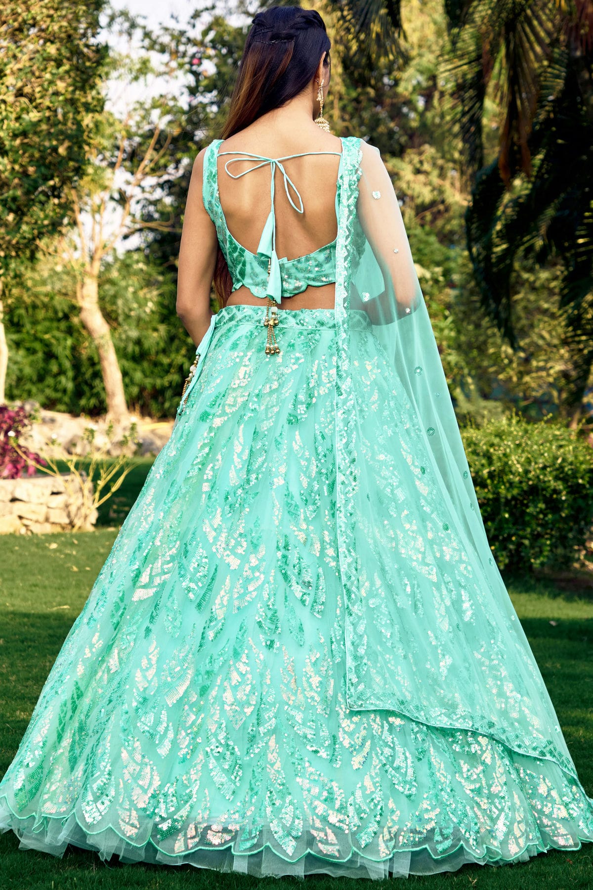 Soft Net Embroidery A Line Lehenga Choli