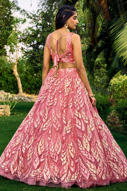 Soft Net Embroidery A Line Lehenga Choli