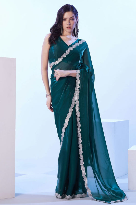 Teal-Colour-Satin-Jimmy-Choo-Designer-Saree-VSSD1112617