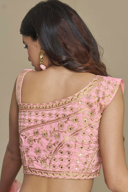 Titan Silk Designer Lehenga Choli In Baby Pink Colour