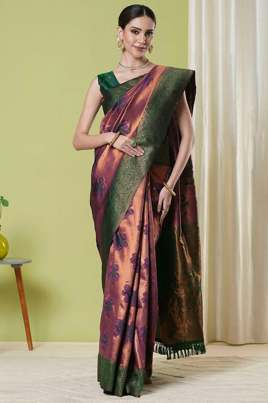 Wine-Colour-Banarasi-Silk-Traditional-Saree-VSSD1112637