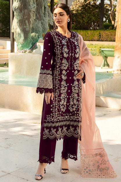 Wine Colour Rayon Semi Stitched Pakistani Suit