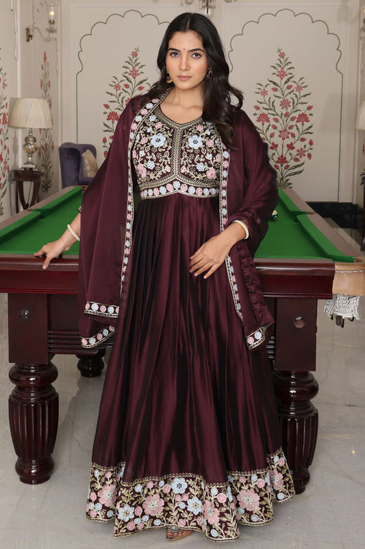 Wine-Colour-Semi-Stitched-Rangoli-Silk-Anarkali-Suit-VSSM1170032