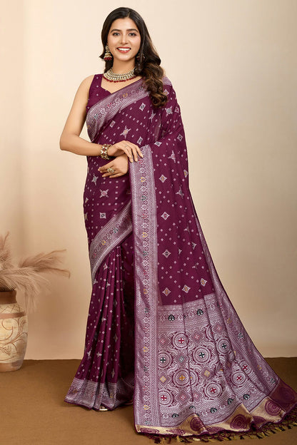 Wine-Colour-Soft-Silk-Traditional-Saree-VSSD1112702