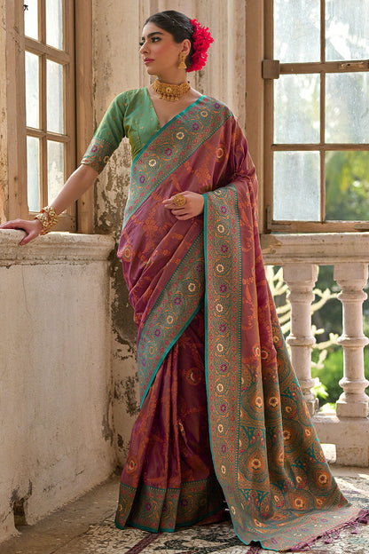 Wine-Colour-Woven-Work-Banarasi-Silk-Saree-VSSD1260006