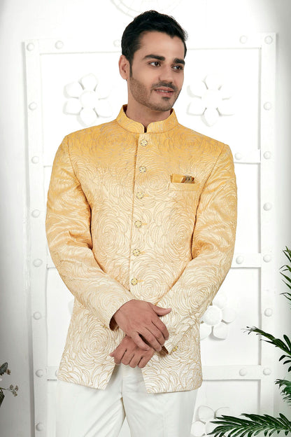 Yellow Colour Art Silk Jodhpuri Jacket VSJP1230110