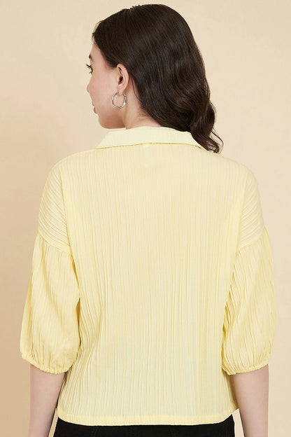 Yellow Colour Boxy Readymade Top