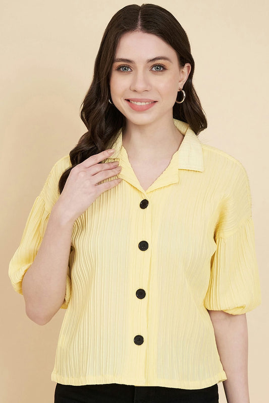 Yellow Colour Boxy Readymade Top