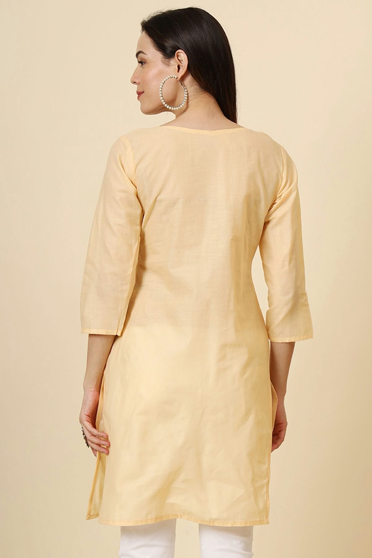 Yellow Colour Cotton Readymade Top