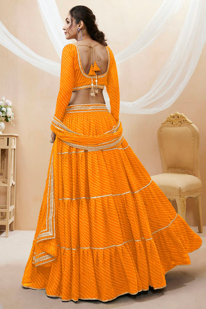 Yellow Colour Georgette Lehenga Choli