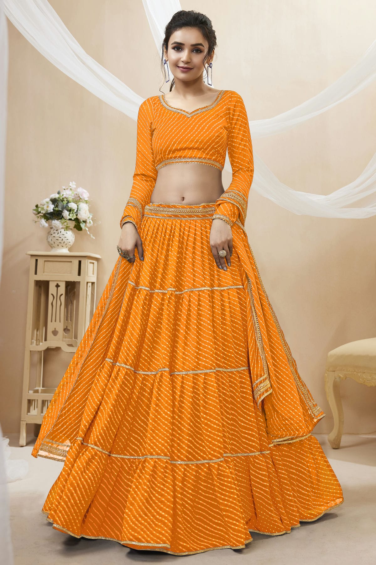 Yellow Colour Georgette Lehenga Choli