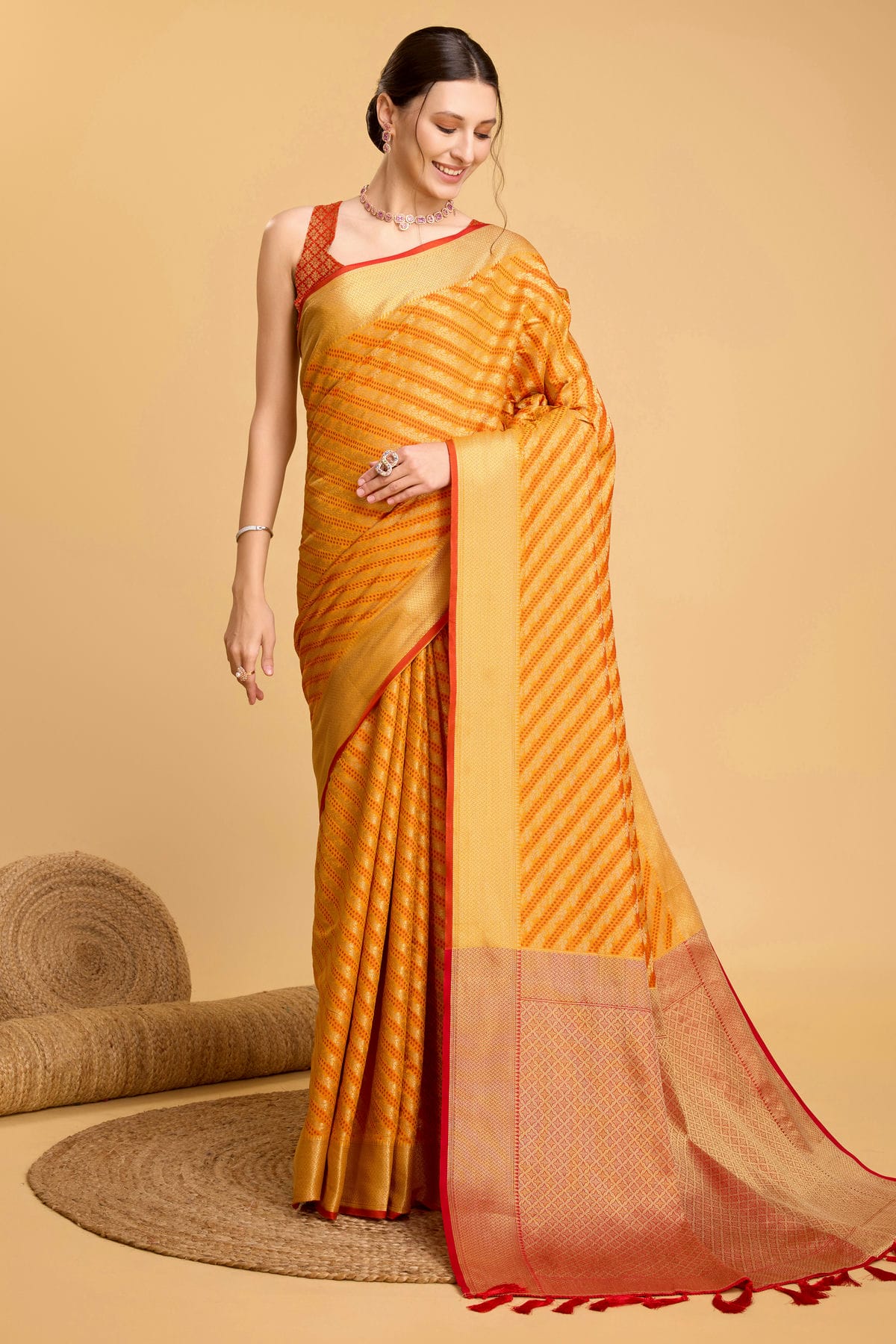 Yellow Colour Patola Silk Saree