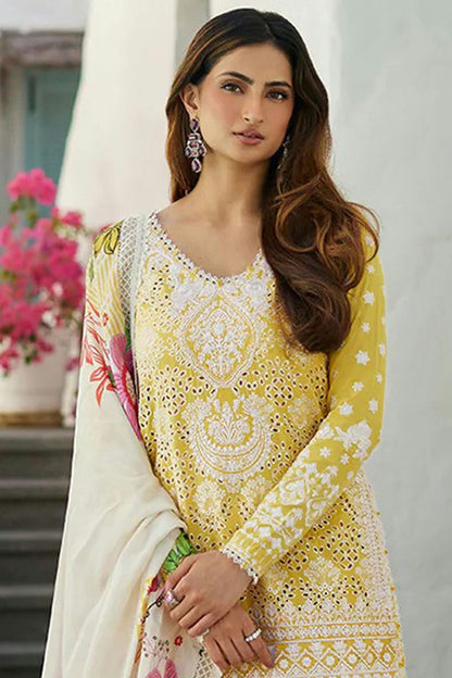 Yellow Colour Rayon and Cotton Pakistani Suit