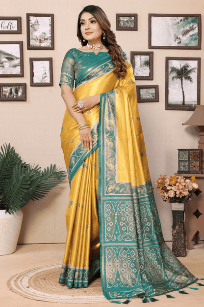 Yellow-Colour-Woven-Work-Pure-Banarasi-Tissue-Silk-Traditional-Saree-VSSD1250297