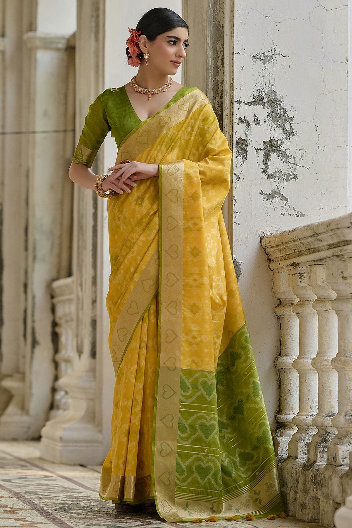 Yellow-Colour-Woven-Work-Raw-Silk-Saree-VSSD1260040