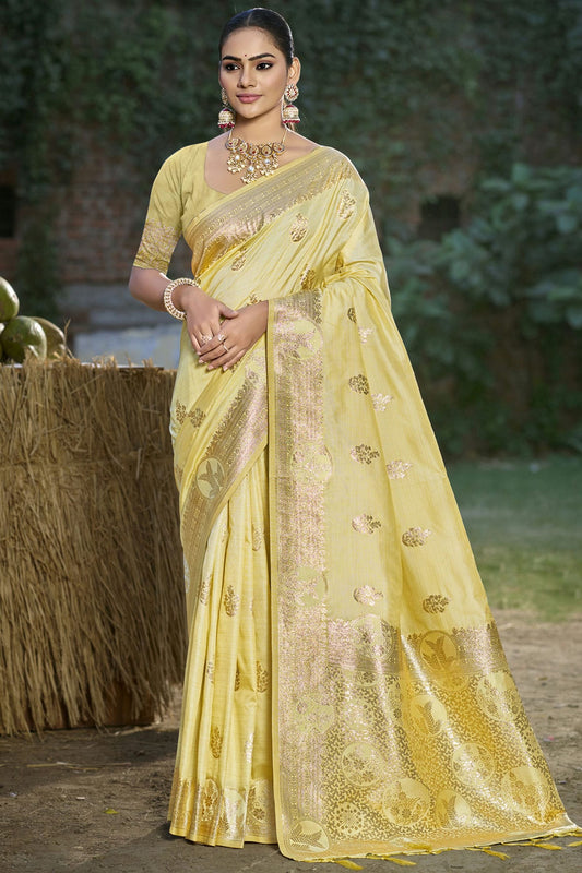 Yellow-Colour-Woven-Work-Silk-Traditional-Saree-VSSD1103345