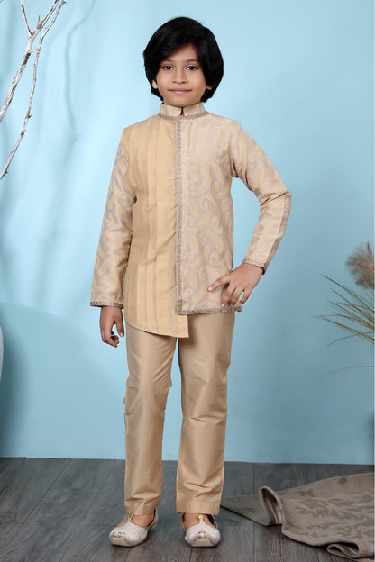 Beige Colour Handloom Silk Kurta Pajama VSBW1070069