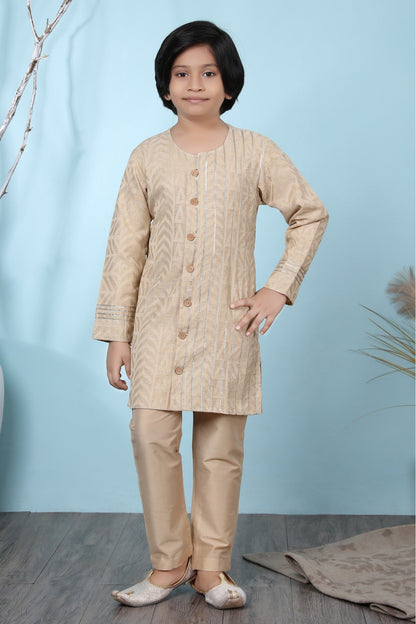 Beige Colour Handloom Silk Kurta Pajama VSBW1070071