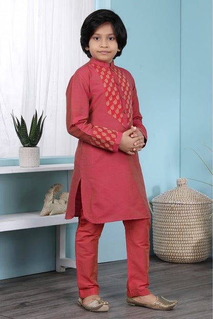 Beige Colour Jacquard Sherwani VSBW1070063