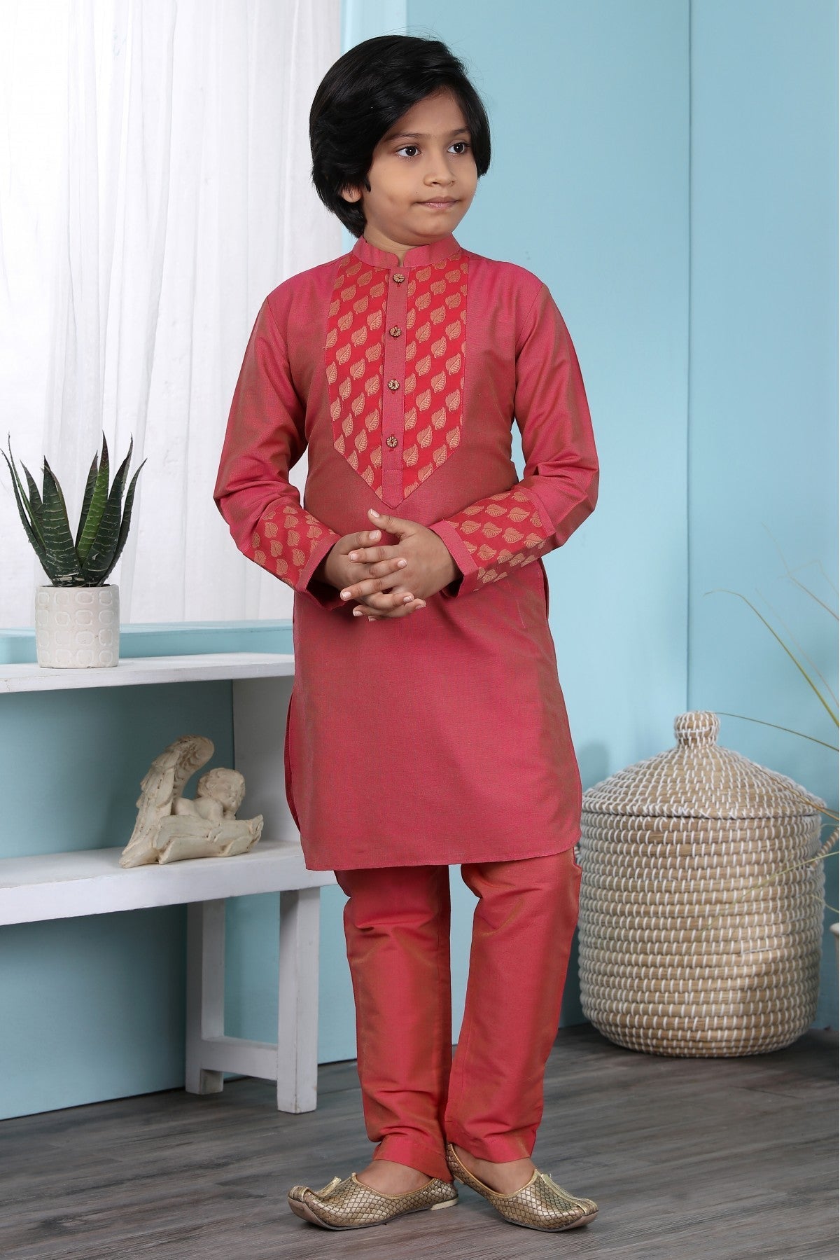 Beige Colour Jacquard Sherwani VSBW1070063