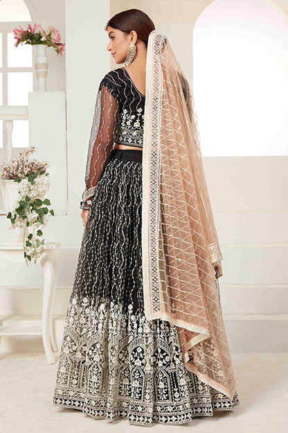 Black Colour Net Designer Lehenga Choli