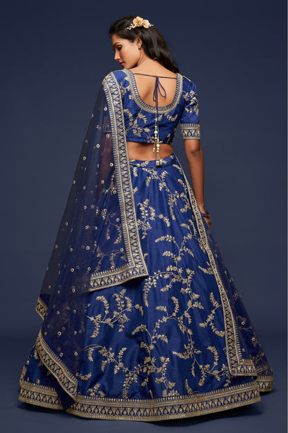 Blue Colour Art Silk Lehenga Choli