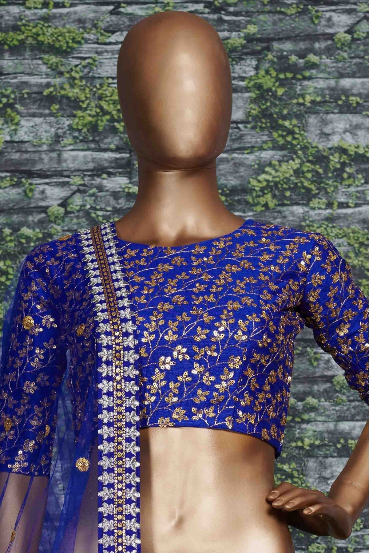 Blue Colour Banglori Silk Lehenga Choli