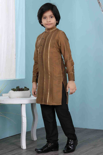 Brown Colour Cotton Silk Kurta Pajama VSBW1070084