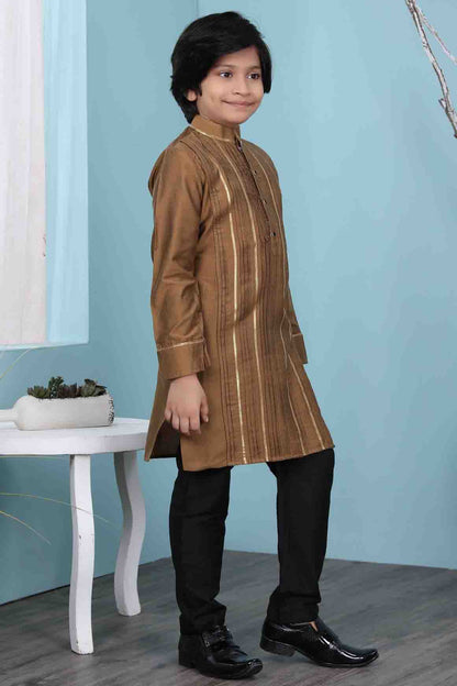 Brown Colour Cotton Silk Kurta Pajama VSBW1070084