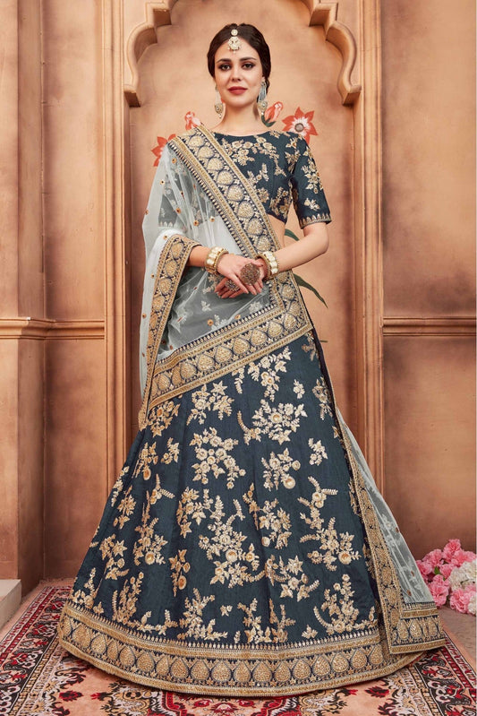 Green Colour Art Silk Sequins Work Lehenga Choli