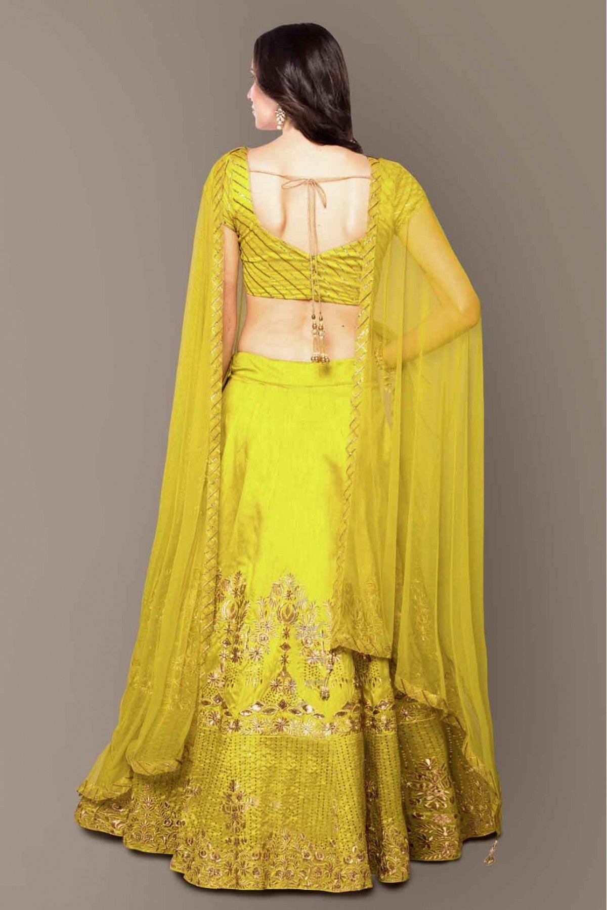 Green Colour Banglory Silk Lehenga Choli