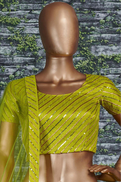 Green Colour Banglory Silk Lehenga Choli