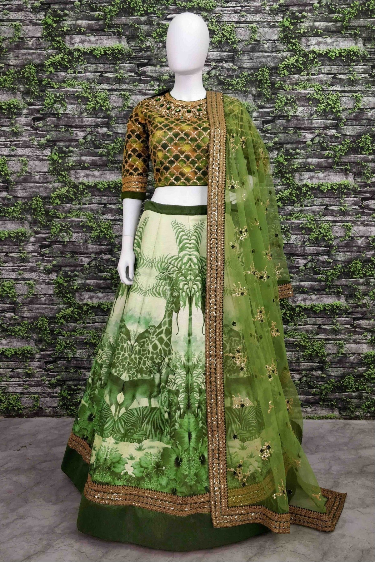 Green Colour Chennai Silk Lehenga Choli