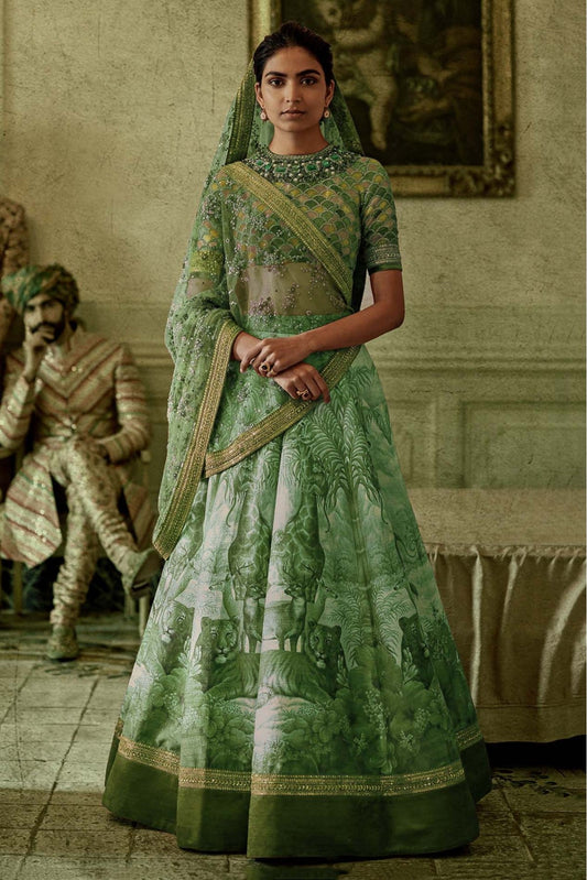 Green Colour Chennai Silk Lehenga Choli