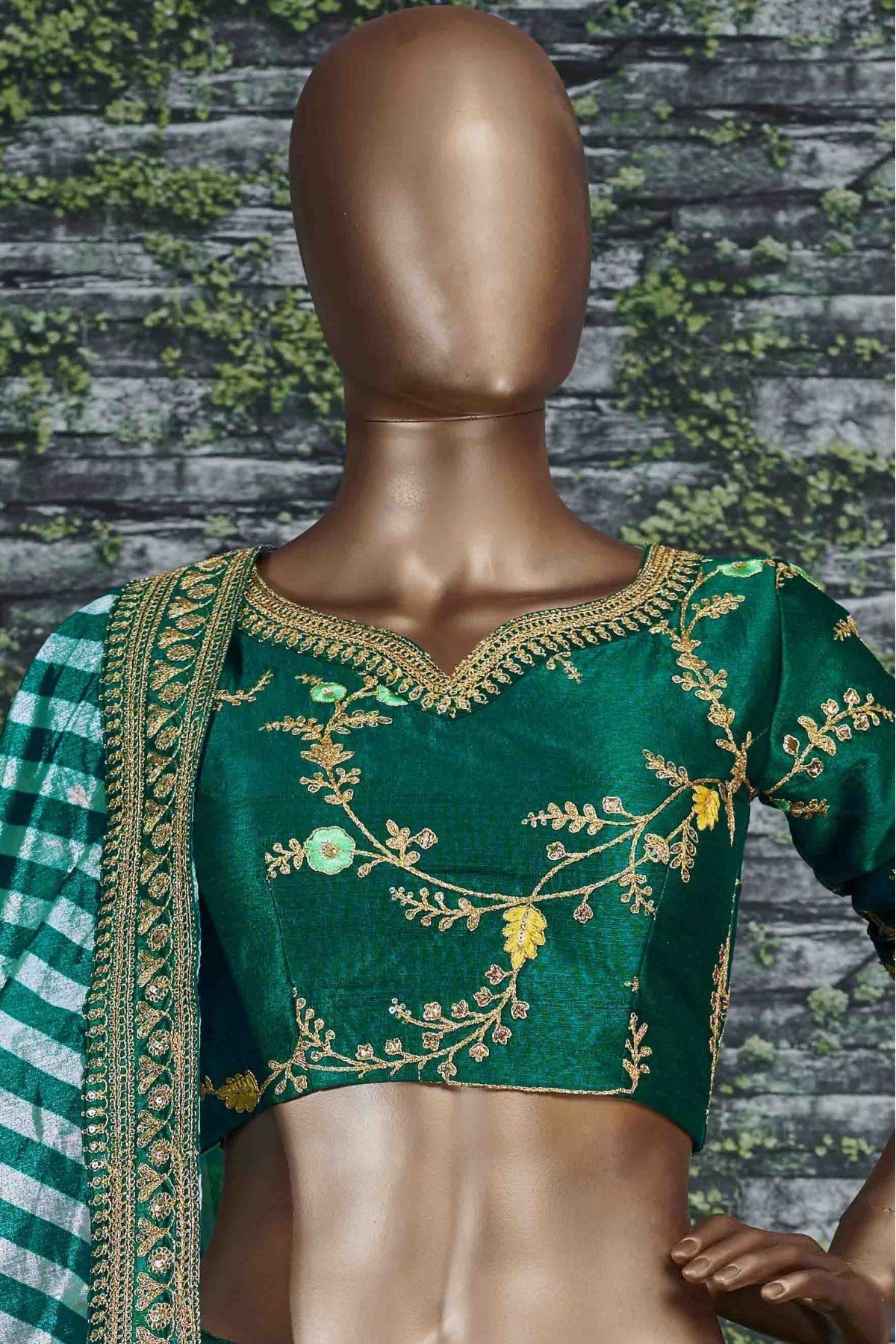 Green Colour Mulberry Silk Lehenga Choli