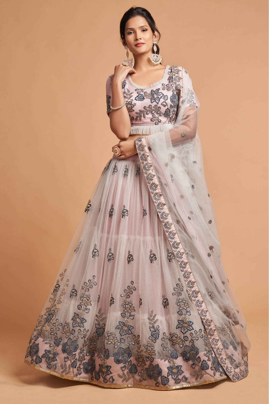 Grey Colour Net Lehenga Choli