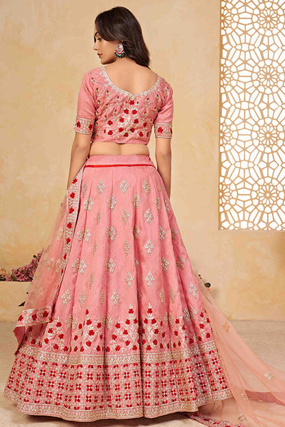 Light Pink Colour Silk Designer Lehenga Choli