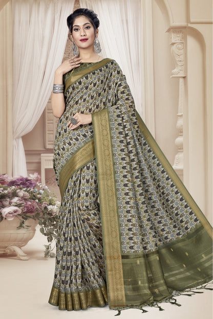 Multicolour Art Silk Digital Print Saree