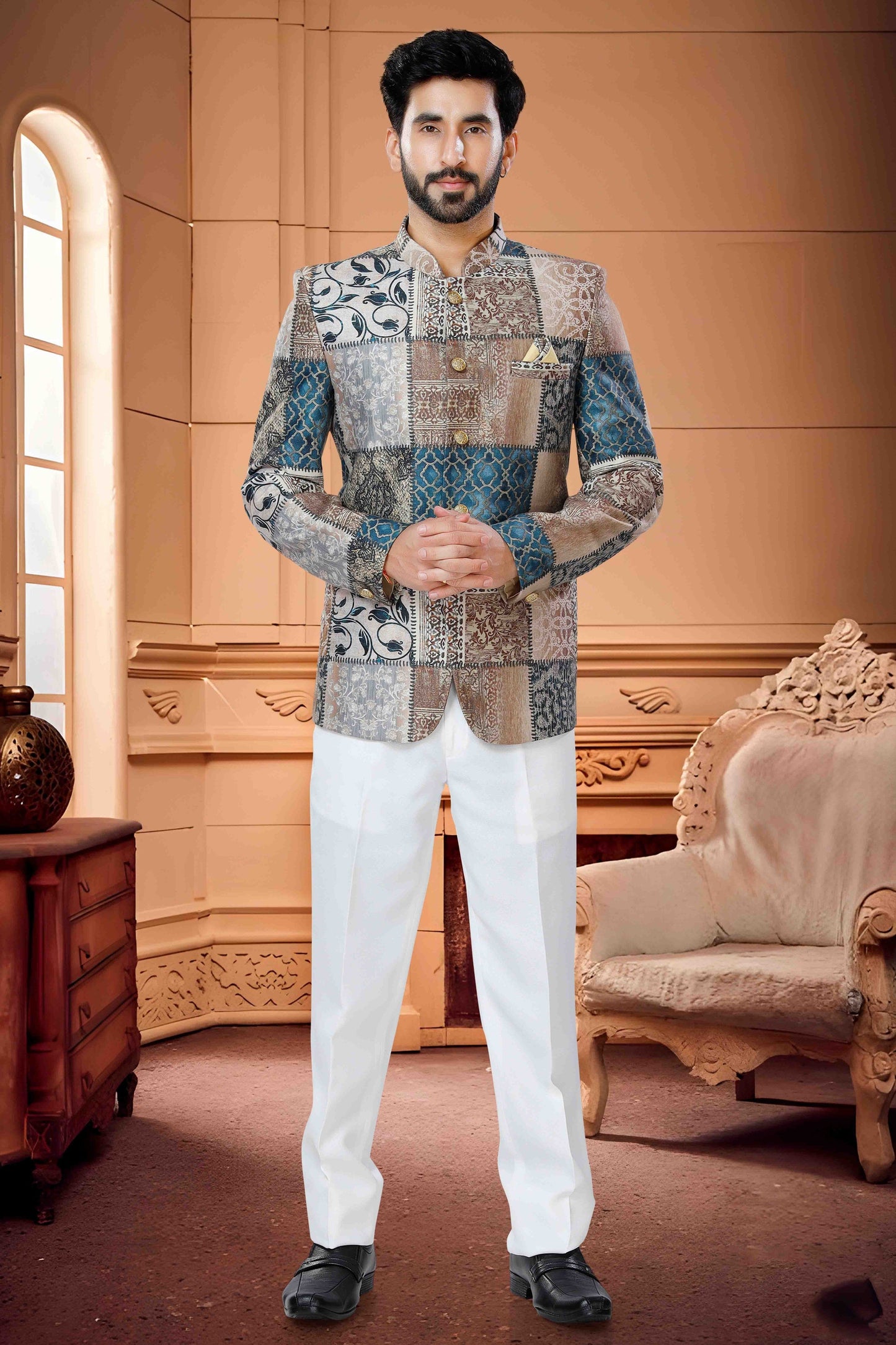 Multicolour Jodhpuri In Satin Fabric VSJP1130161