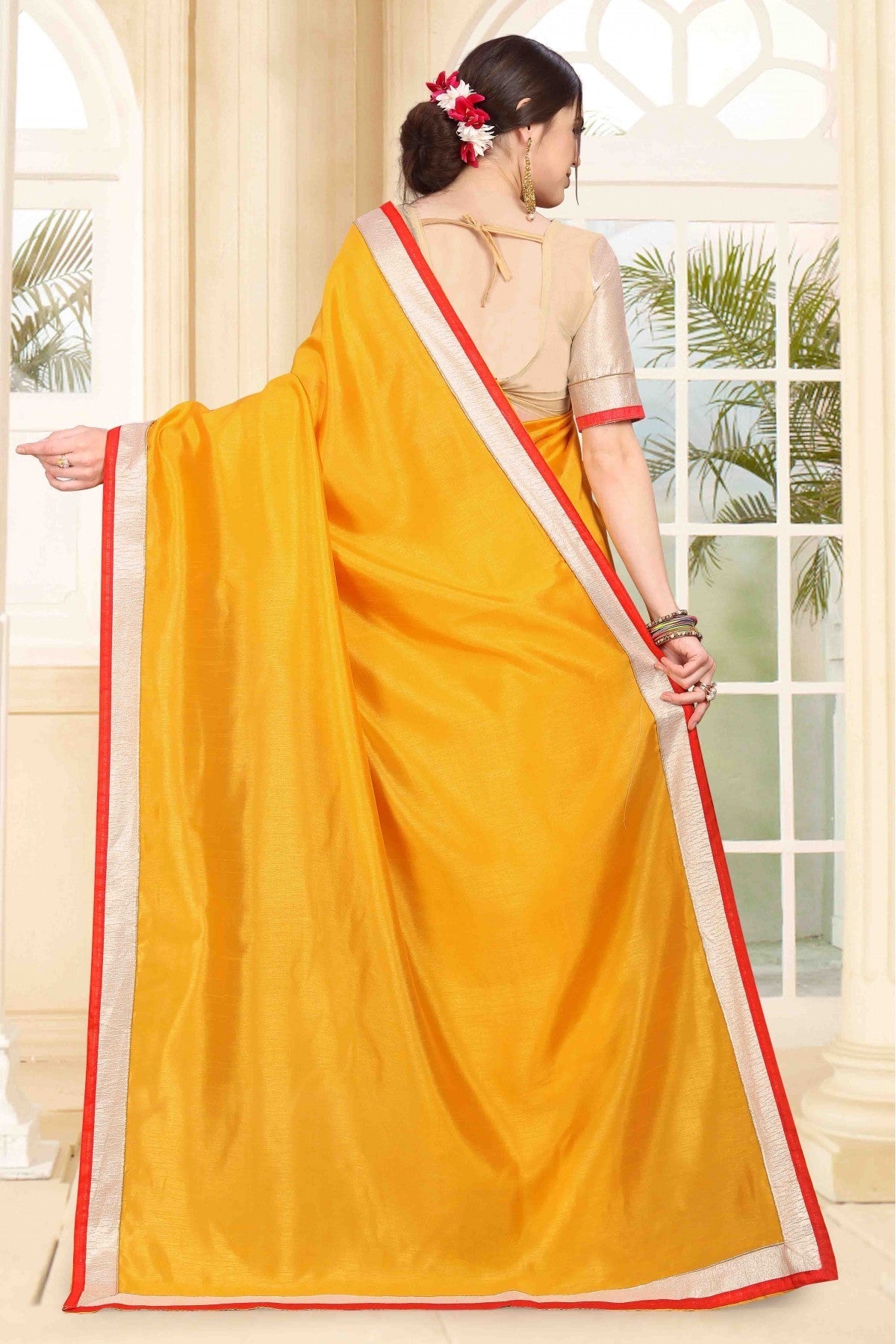 Mustard Colour Art Silk Saree