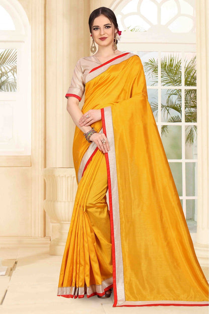 Mustard Colour Art Silk Saree