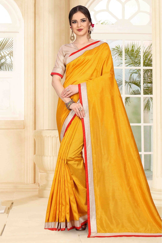 Mustard Colour Art Silk Saree