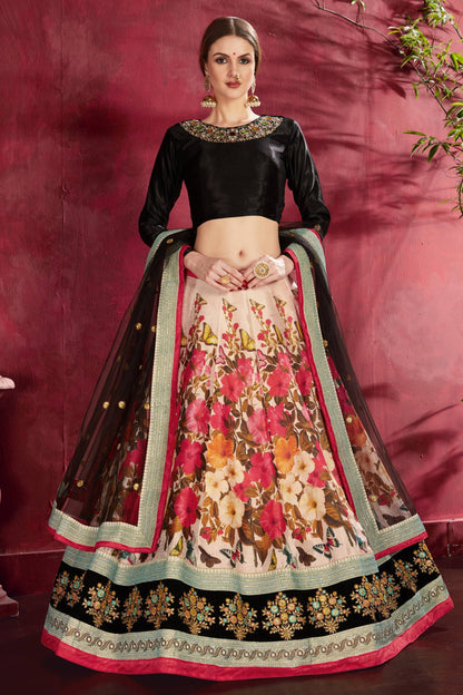 Muticolour Banglori Silk Designer Lehenga Choli