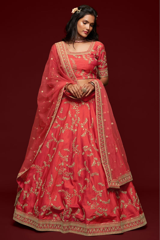 Pink Colour Art Silk Lehenga Choli