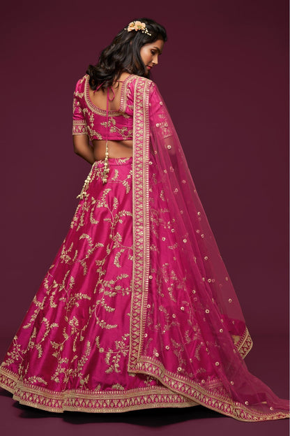 Pink Colour Art Silk Lehenga Choli