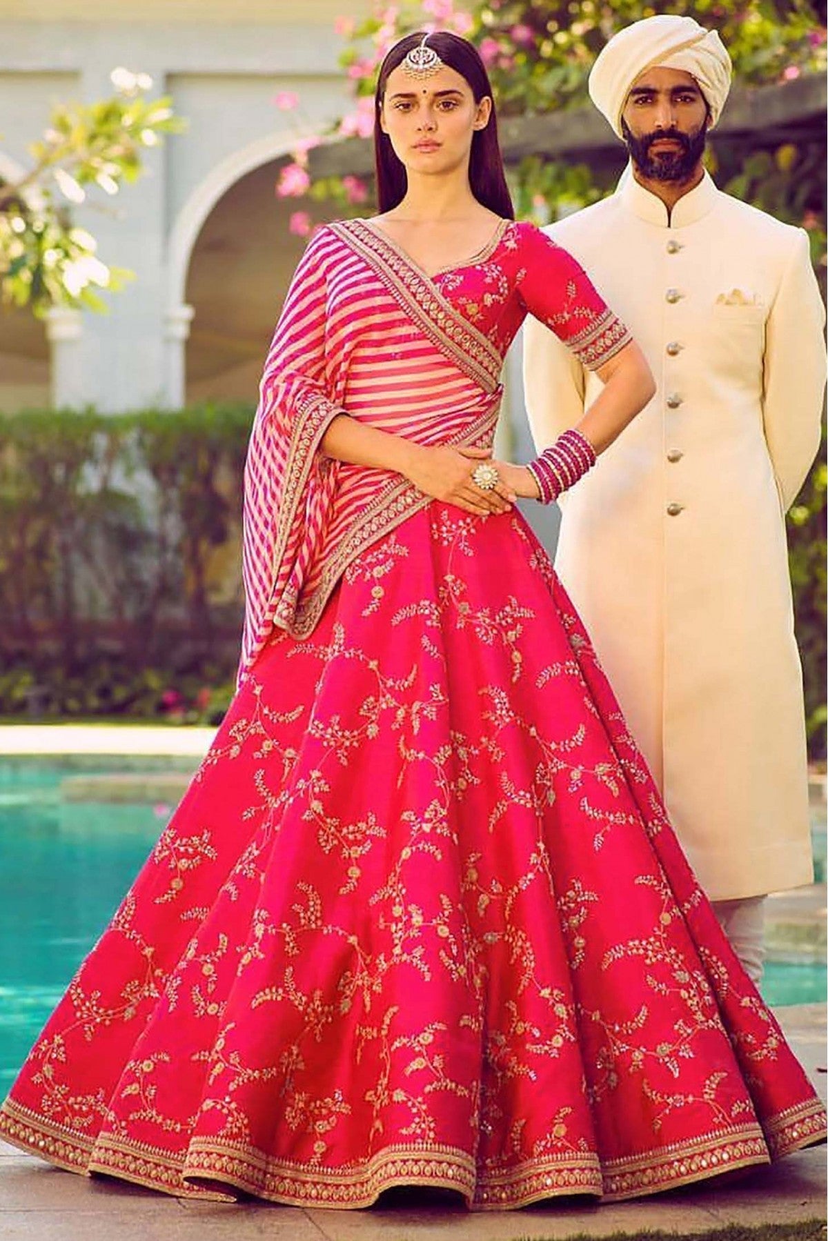 Pink Colour Mulberry Silk Lehenga Choli