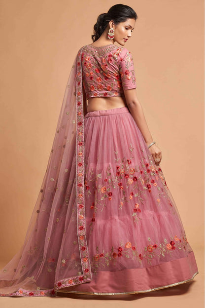 Pink Colour Net Lehenga Choli